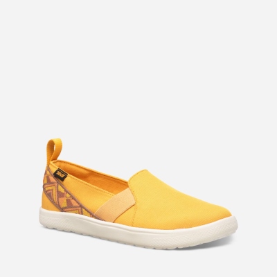 Dámské Slip On Teva Voya Slip On Oranžové Kytičkované - CZ995818